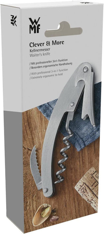 WMF Clever & More Waiter’s Corkscrew 10 cm – Cromargan® Brushed Stainless Steel