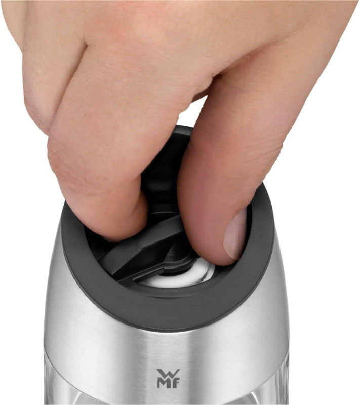 WMF Electric Tilting Mill 20 cm – Salt & Pepper Grinder Cromargan Stainless Steel & Glass