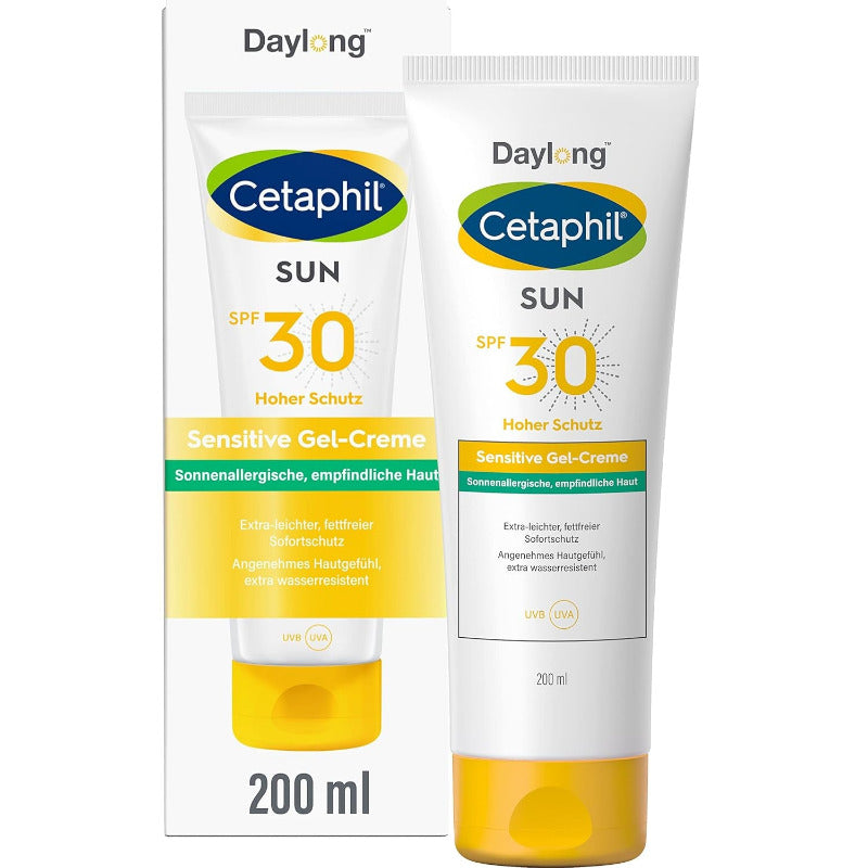 CETAPHIL Sun Sensitive Gel-Cream SPF 30 – 200ml | Lightweight, Perfume-Free Sunscreen for Sensitive Skin