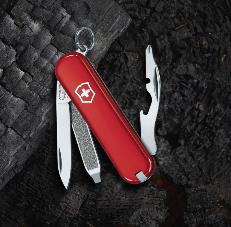 Victorinox Rally Swiss Army Knife – Mini Keychain Multi-Tool with 9 Functions