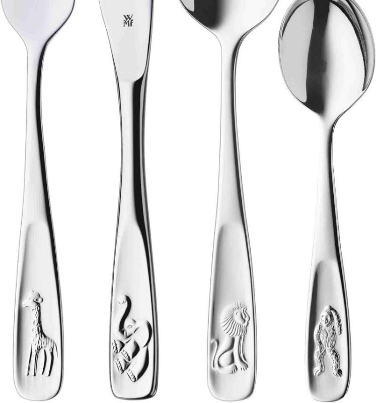 WMF Animals Children’s Cutlery Set – 4-Pieces For Kids Age 3+ with Gift Packaging