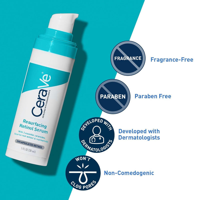 CERAVE Resurfacing Retinol Serum 30ml – Reveal Smoother, Clearer Skin