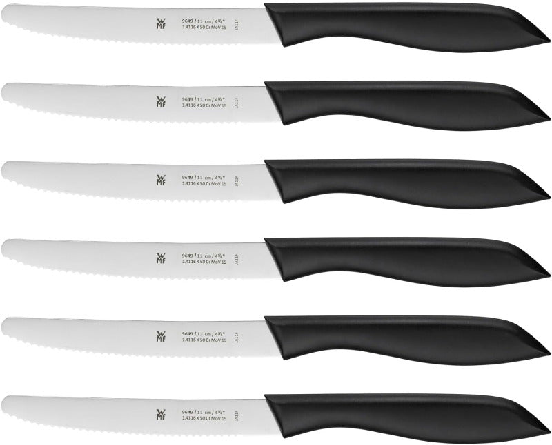 WMF Classic Line Breakfast Knife Set – 6-Pieces 23 cm Colorful Plastic Handles