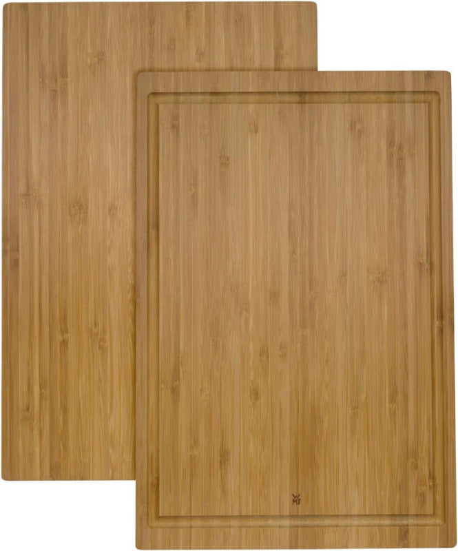 WMF Schneidebrett Bambus Natur, 45 X 30 X 1,9 Cm, Schneidebrett Holz, Bambus Brett, Holzbrett Groß - Tranchierbrett Mit Saftrille - Küchenbrett Klingenschonend