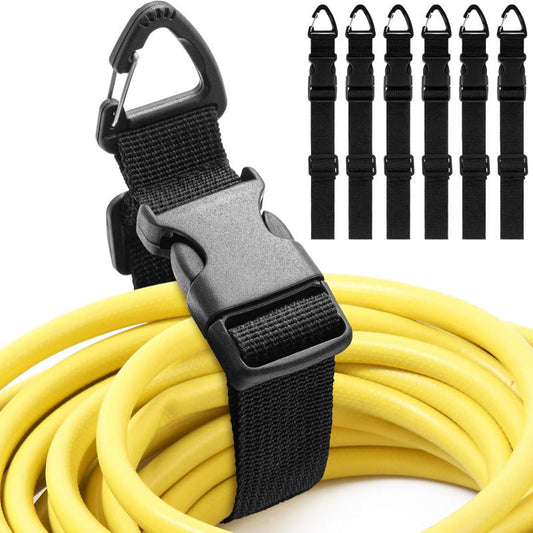 Extension Cord Organizer & Hanger – 6-Pack Velcro Straps with Triangle Buckle