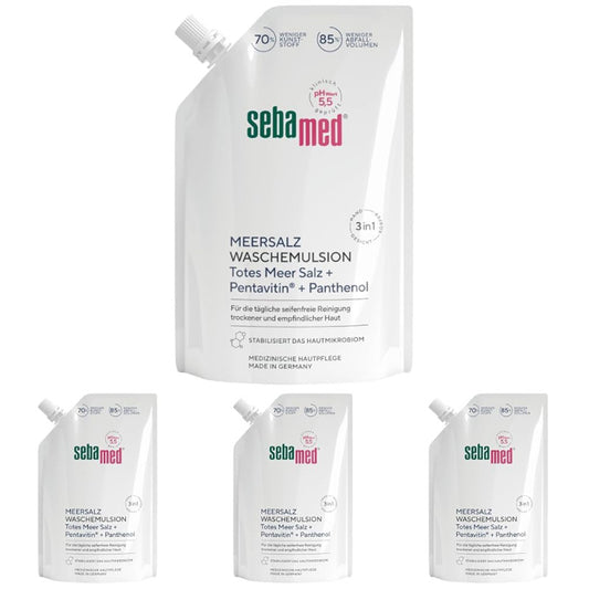 SEBAMED Sea Salt Wash Emulsion with Dead Sea Minerals – 400 ml Refill Pouch
