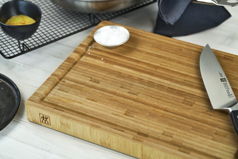 ZWILLING Bamboo Cutting Board – 42 x 31 cm, Reversible with Juice Groove