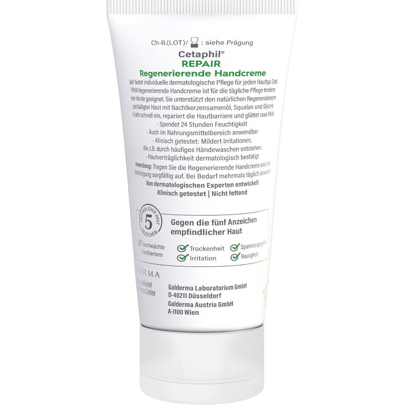 CETAPHIL Repair Regenerating Hand Cream 50ml – For Dry, Sensitive & Overworked Hands