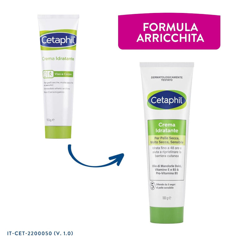 CETAPHIL Moisturizing Cream Intensive 24-Hour Hydration for Sensitive, Dry Skin – 100g (Face & Body)