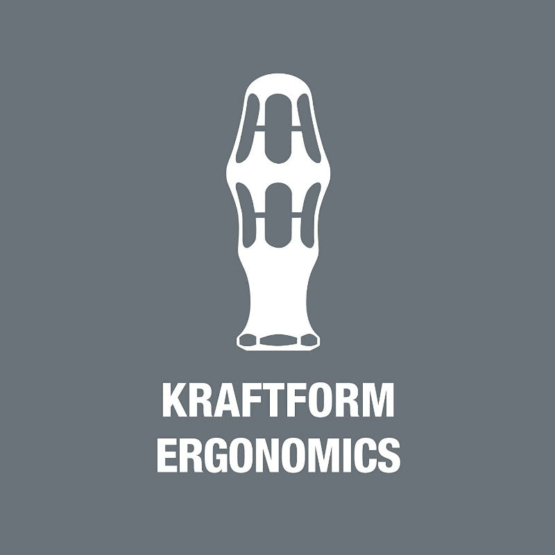 WERA 932/918/6 Kraftform Plus Screwdriver Chisel Set – 6-Piece with Rack (05018287001)