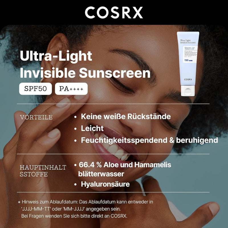 COSRX Ultra-Light Invisible Sunscreen SPF 50