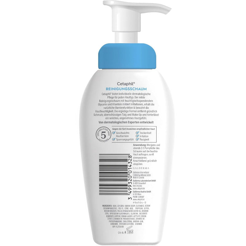 CETAPHIL Gentle Foaming Cleanser – 200ml | Soothing Facial Cleanser for Normal, Dry & Sensitive Skin