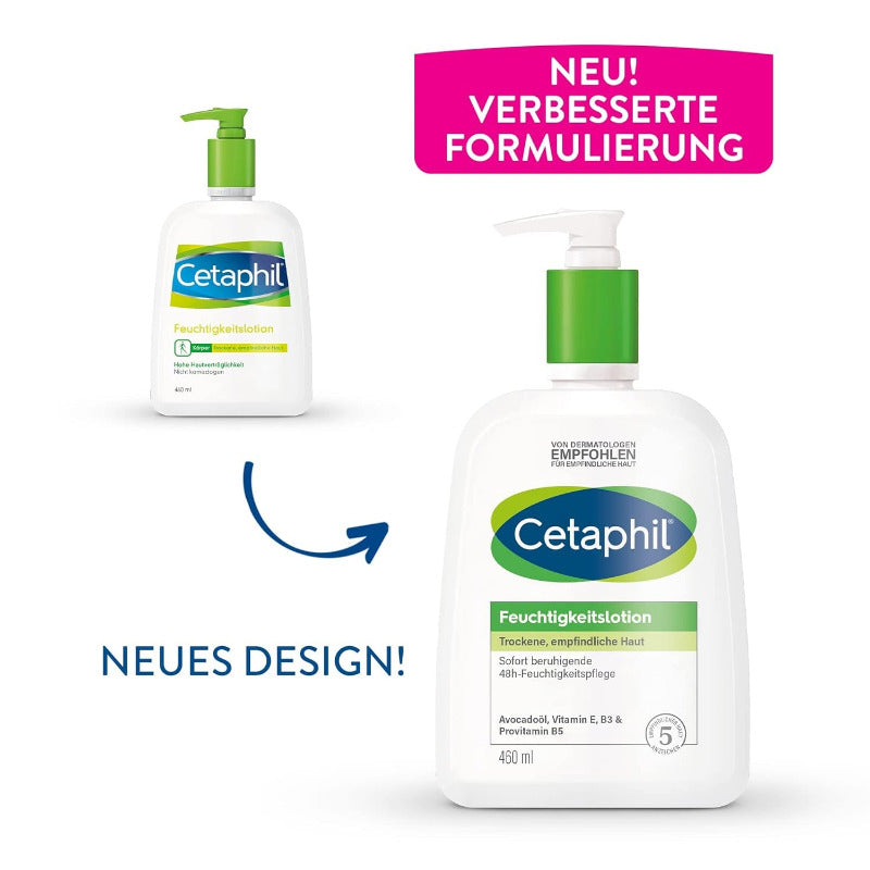 CETAPHIL Moisturizing Lotion 2x460ml – For Dry & Sensitive Skin | Long-Lasting Hydration