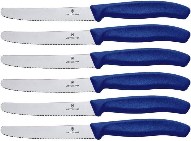 Victorinox 6-Piece Swiss Classic Table Knife Set | Wavy Edge | Multi-Color | Swiss Made