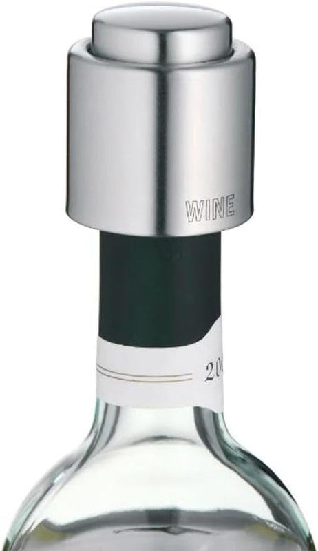 WMF Clever&More Wine Stopper – Ø 2.4cm Airtight Stainless Steel Bottle Stopper with Engraving