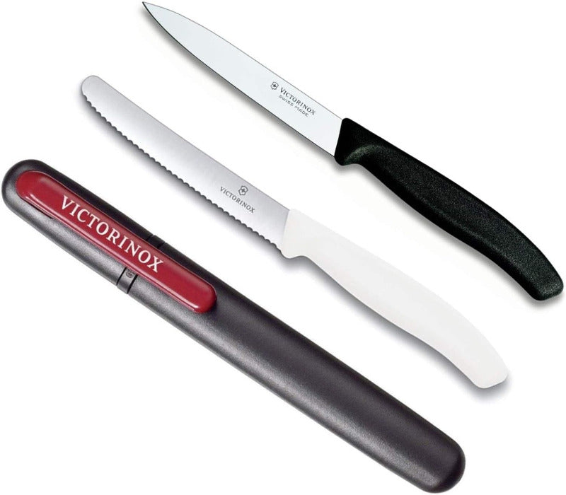 VICTORINOX Dual Knife Sharpener Outdoor – For Swiss Army Knives, Pocket Size, Black