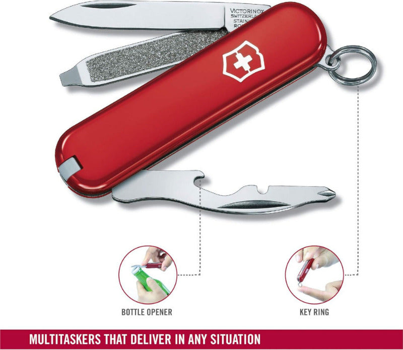 Victorinox Rally Swiss Army Knife – Mini Keychain Multi-Tool with 9 Functions