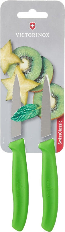 VICTORINOX Swiss Classic Vegetable Knife – 8 cm | Serrated Blade | Yellow Handle