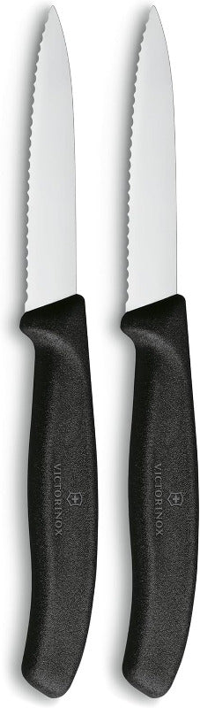 VICTORINOX Swiss Classic Vegetable Knife – 8 cm | Serrated Blade | Yellow Handle