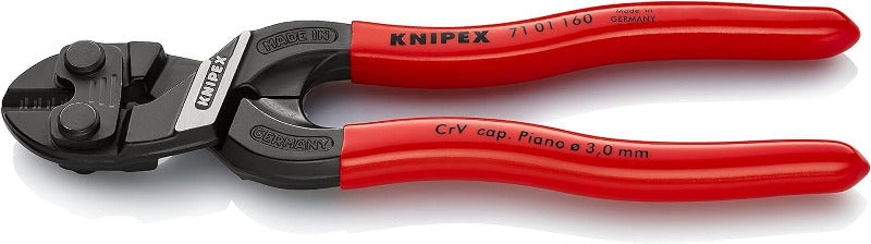 KNIPEX Cobolt Compact Bolt Cutter 200mm – Slim Multi-Component Grips, Black Atramentized | 71 02 200