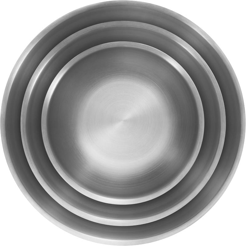 ZWILLING Prep Schüsselset, 3-Tlg, 18/10 Edelstahl, Salatschüssel, Rührschüssel, Durchmesser: 17, 21 & 25 Cm, Silber