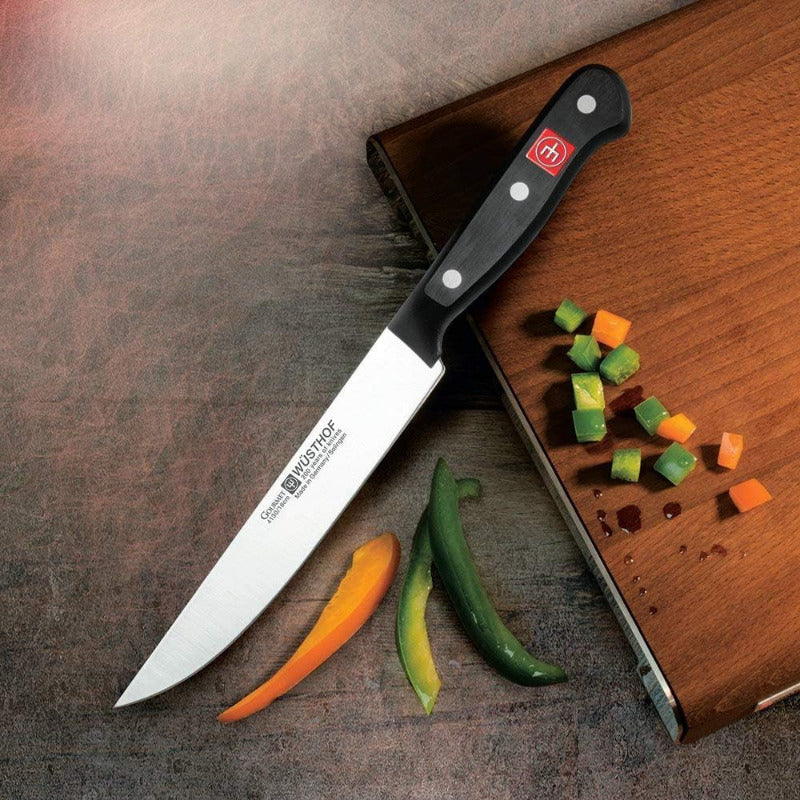 WÜSTHOF Gourmet Steak Knife Set – 6 Pieces | 12 cm Blade | Black