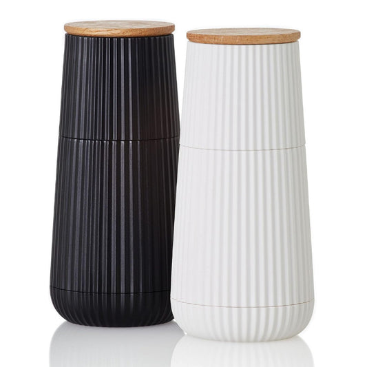 ADHOC MP150 Scape Salt & Pepper Mill Set – Black & White