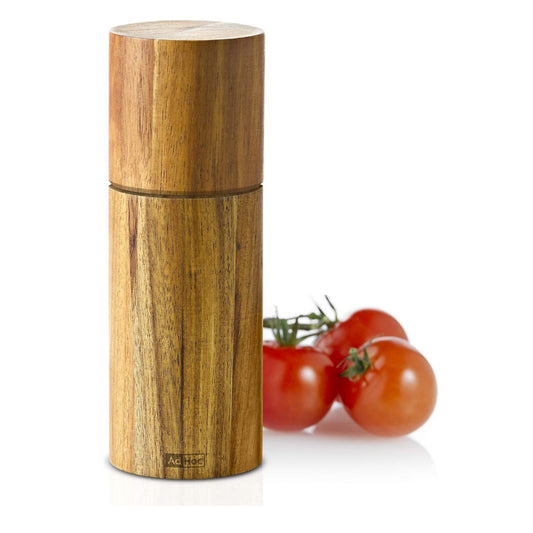 ADHOC MP74 ACACIA Small Pepper or Salt Mill – Ceramic Grinder, Acacia Wood