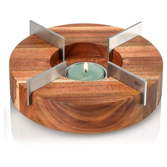 ADHOC TUTO Teapot & Food Warmer TK51 Acacia Wood & Stainless Steel