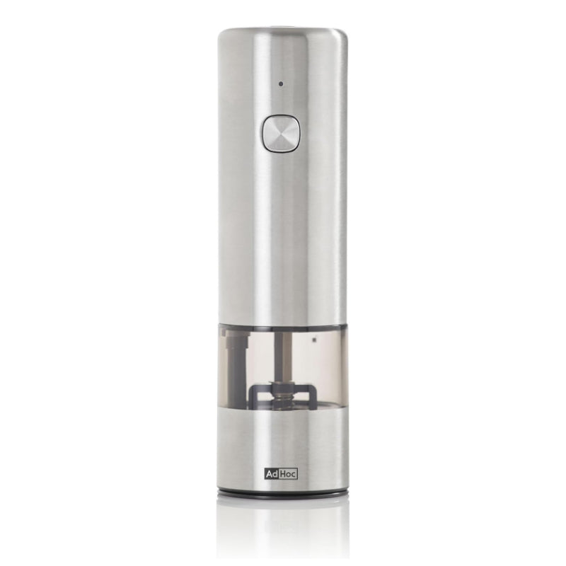 ADHOC i.Mill Mini Electric Pepper & Salt Mill Stainless Steel / Acrylic