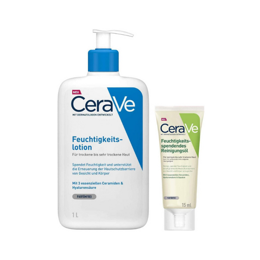CERAVE Moisturizing Lotion 1000ml + FREE Hydrating Cleansing Oil 15ml