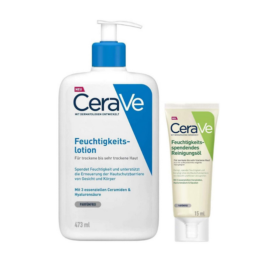CERAVE Moisturizing Lotion 473 ml + FREE Hydrating Cleanser Oil 15 ml