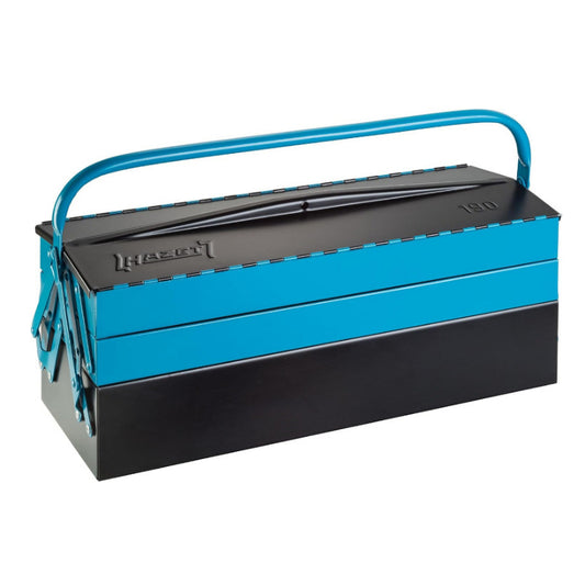 HAZET 190L Metal Tool Box – Empty | Spacious Base & 4 Fold-Out Side Compartments | Heavy-Duty, Durable & Organized Tool Storage