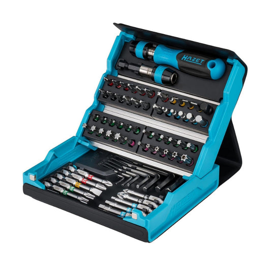 HAZET 2200SC-1 SmartCase Bit Set – 69-Piece, 1/4" Drive for Hand Operation