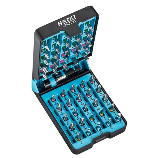 HAZET 2240N/51 BITE-Box – 51-Piece Professional Bit Set (1/4” Drive)