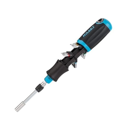 HAZET 810R-3 Bit Ratchet Screwdriver – 12-in-1 with Switchable Ratchet Function