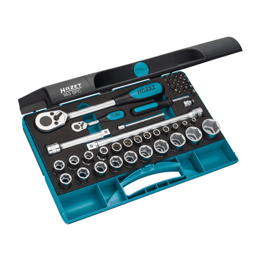 HAZET 953SPC 47-Piece Premium Socket Wrench Set with Ratchet