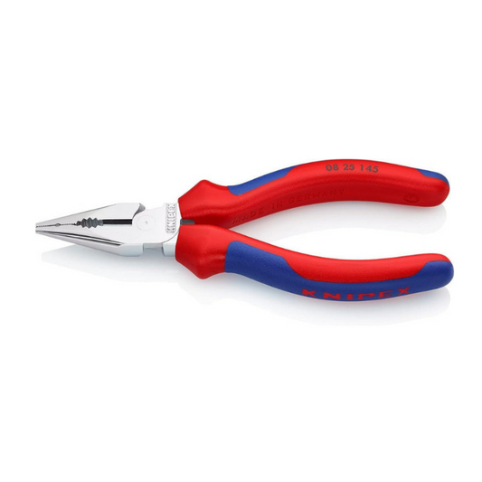 KNIPEX 08 25 145 SB Needle Nose Combination Pliers 145mm with Comfort Grips & Chrome Finish