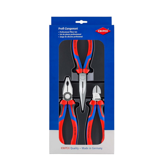 KNIPEX 3-Piece Assembly Pliers Set 160 to 200 mm Compact Tool Kit for Professionals 