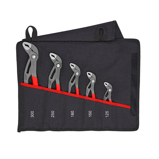 KNIPEX Cobra® 5-Piece Water Pump Pliers Set 125–300 mm with Self-Locking Grip