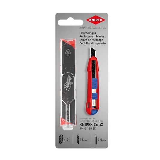 KNIPEX CutiX® Knife Replacement Blades 90 10 165 E02 (10‑Pack)