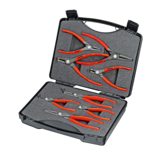 KNIPEX SRZ Circlip Plier Set 8-Piece Tool Box for Internal & External Retaining Rings 270mm 00 21 25