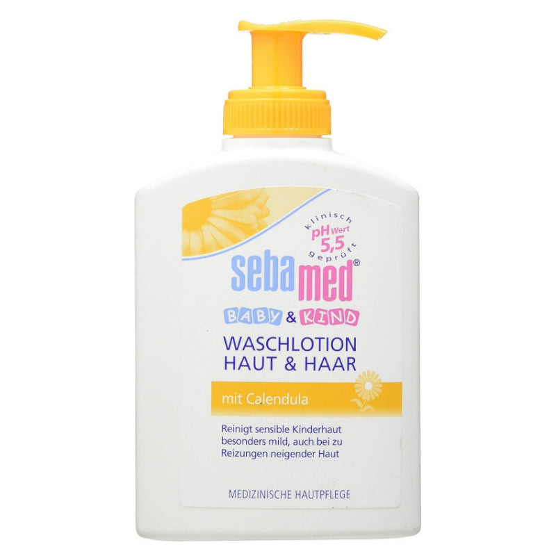 SEBAMED Baby & Kind Wash Lotion for Hair & Body with Calendula – 200ml