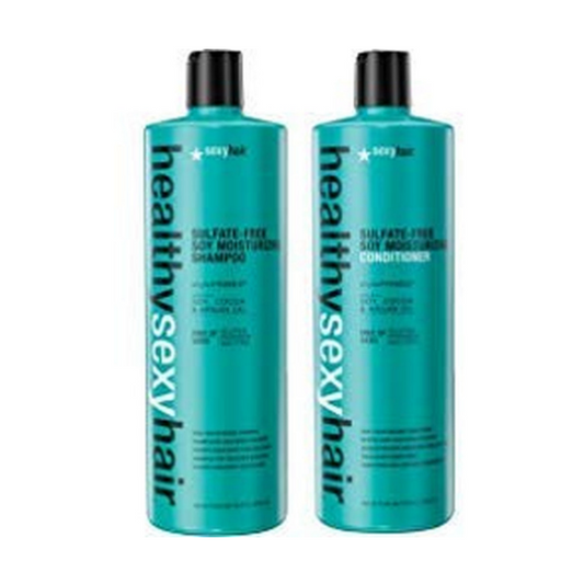 SEXY HAIR Healthy Color Safe Sulfate-Free Soy Moisturizing Shampoo & Conditioner - 33.8 Oz Duo