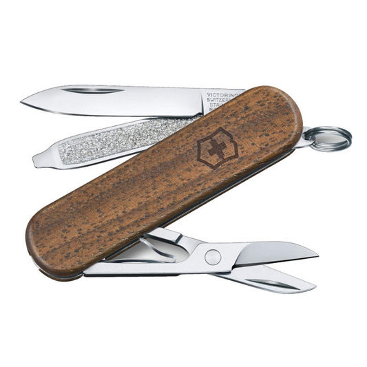 VICTORINOX Classic SD Wood Small Swiss Army Knife 5-Function Multitool