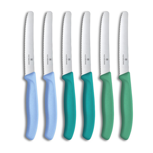 VICTORINOX Swiss Classic Bread & Breakfast Knife Set 6-Piece 11cm Serrated Blade