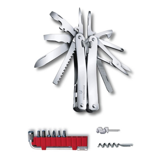 VICTORINOX Swiss Tool Spirit X Plus 35-Function Multitool with Leather Pouch