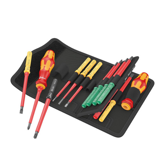 WERA 05006611001 Kraftform Kompakt VDE 17 Universal 1 VDE Insulated Tool Set 17-Piece Professional Kit