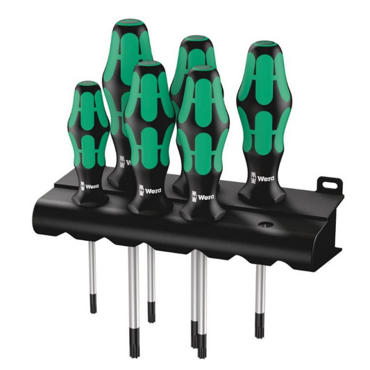 WERA 367/6 TORX® Screwdriver Set with Rack - Kraftform Plus, 6 Pieces