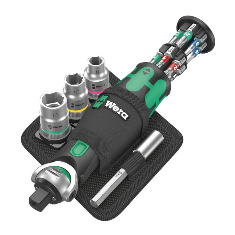 WERA 8009 Zyklop Pocket Set 2 18‑Piece Compact Ratchet Tool Kit 05004281001